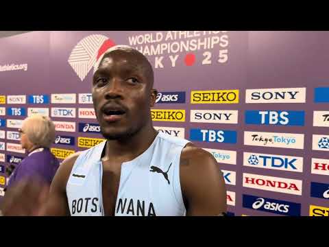Letsile Tebogo said he was working on running the curve in 200m semis at 2025 Worlds