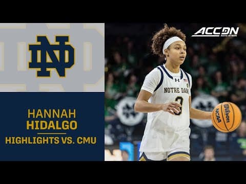 Notre Dame's Hannah Hidalgo Up To Her Usual Superstar Antics