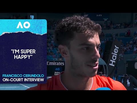 Francisco Cerundolo On-Court Interview | Australian Open 2026 First Round