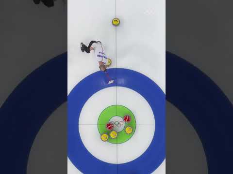 A moment of precision on the Olympic ice. 🥌✨