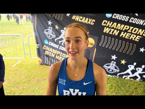 BYU freshman Jane Hedengren after runner-up finish at 2025 NCAA cross country championships