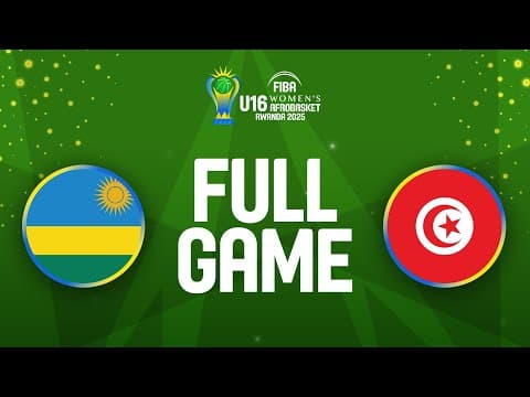 LIVE - Rwanda v Tunisia | FIBA U16 Women's AfroBasket 2025 | Group Phase