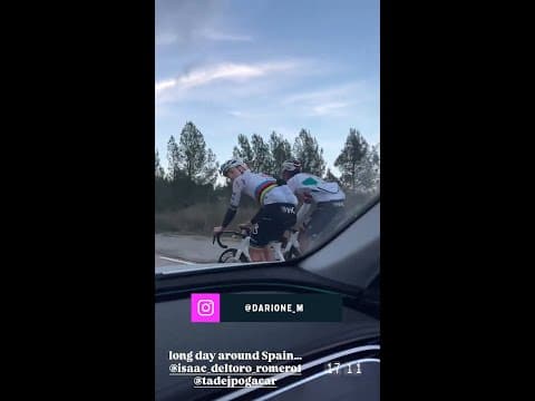 Imagine cruising down the highway and seeing Tadej Pogacar and Isaac Del Toro riding together 🤩🚴