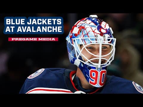 Elvis Merzlikins Gets the Start Against the Avalanche in Colorado 💥 | Pregame Media