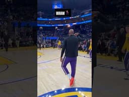 Two half-court shots & a wham from Bron #lakers