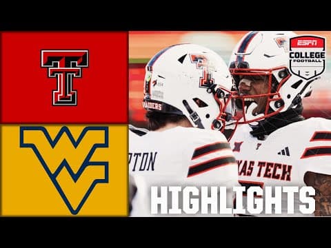 Texas Tech Red Raiders vs. West Virginia Mountaineers | Full Game Highlights | ESPN College Football