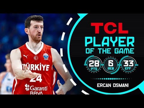 Ercan Osmani (28 PTS) | TCL Player Of The Game | GRE 🇬🇷 vs TUR 🇹🇷 | FIBA EuroBasket 2025