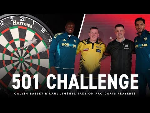 501 DARTS CHALLENGE | Calvin Bassey & Raúl Jiménez take on the pros!
