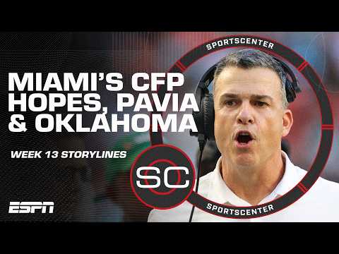 Miami's CFP hopes, Diego Pavia's Heisman case + Is Oklahoma a SNEAKY CFP contender? 🏈 | SportsCenter