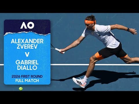 Alexander Zverev v Gabriel Diallo Full Match | Australian Open 2026 First Round