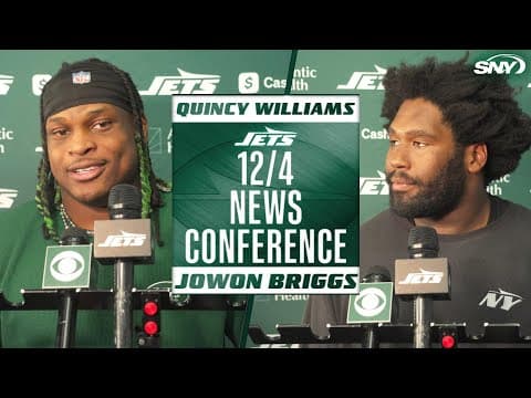 Quincy Williams reacts to being the Jets' nominee for Walter Payton Man of the Year award