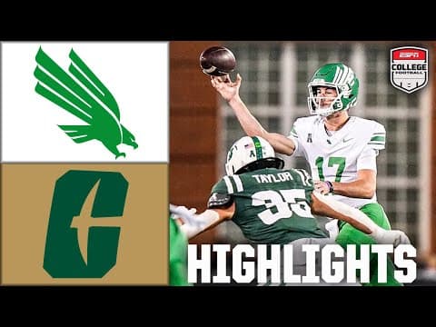 North Texas Mean Green vs. Charlotte 49ers | Full Game Highlights | ESPN College Football