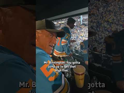 Jake Neighbours' dad wears video glasses on the Dads' Trip