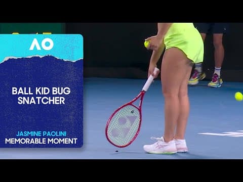 Jasmine Paolini vs the Bug — Ball Kid to the Rescue! | Australian Open 2026