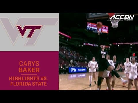 Virginia Tech's Carys Baker Highlights vs. Florida State.