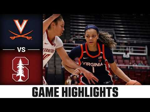Virginia vs. Stanford Highlights | 2025-26 ACC Women's Basketball