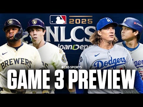 2025 NLCS Game 3 Preview: Milwaukee Brewers vs Los Angeles Dodgers | Can the Brewers bounce back? 🤔