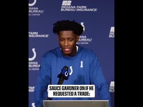 Safe to say Sauce Gardner is excited to join the 7-2 Colts 😄 (via @colts/IG)