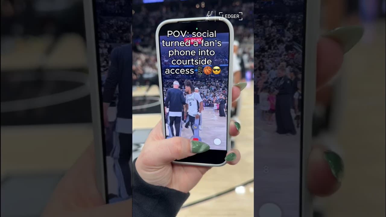 gettin' all the footage for our fam! 📱 #spurs #NBA