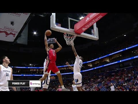 Trey Murphy ALLEY-OOP POSTER via Derik Queen | Pelicans-Grizzlies Highlights 11/26/2025