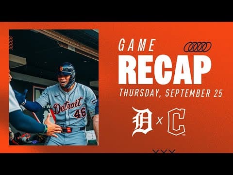 Game Highlights: Jones, Pérez and Greene Homer to Power Tigers to Series Finale Win | 9/25/25