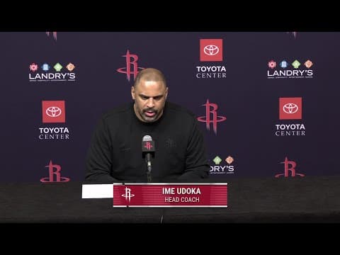Ime Udoka with a Press Conference vs Hornets