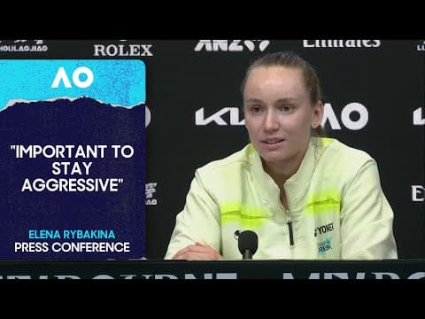 Elena Rybakina Press Conference | Australian Open 2026 Quarterfinal