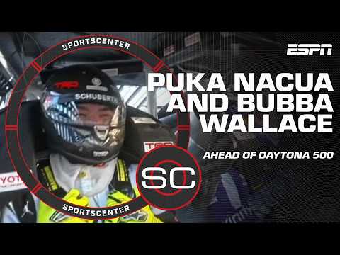 Puka Nacua rides with Bubba Wallace ahead of the Daytona 500 💨 | SportsCenter
