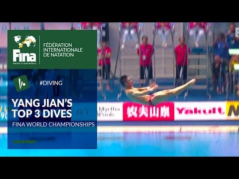 Yang Jian - Top 3 dives | FINA World Championships