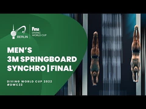 LIVE: Diving World Cup 2022 Berlin | Men’s 3m Synchro FINAL Results!