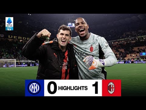 𝗣𝘂𝗹𝗶𝘀𝗶𝗰 e 𝗠𝗔𝗜𝗚𝗡𝗔𝗡! Il Derby è ❤️🖤 | Inter 0-1 AC Milan | Highlights Serie A 2025/26