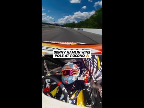 Denny Hamlin Wins Pole In Pocono