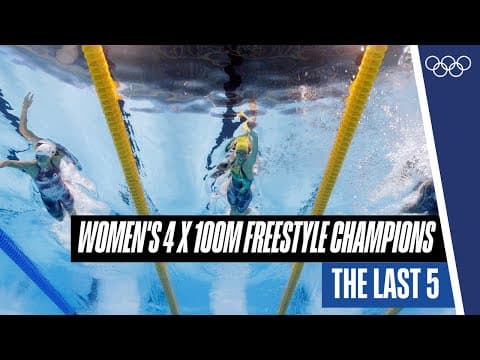 🏊‍♀️ The Last Five Women’s 4x100m Freestyle Olympic Champions 🏆 | Top Moments
