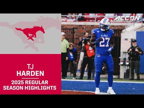 TJ Harden 2025 Regular Season Highlights | SMU Running Back