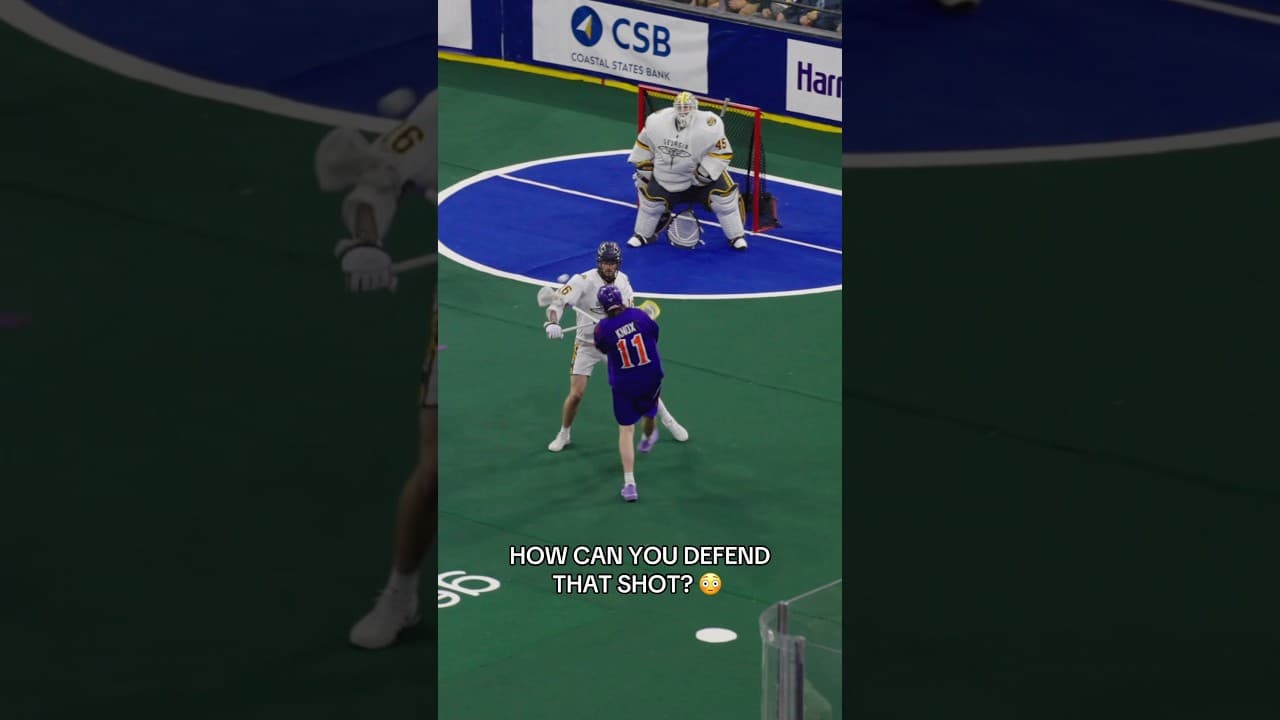 Knox lets it rip around the defender 🎯 #NLLPlayoffs
