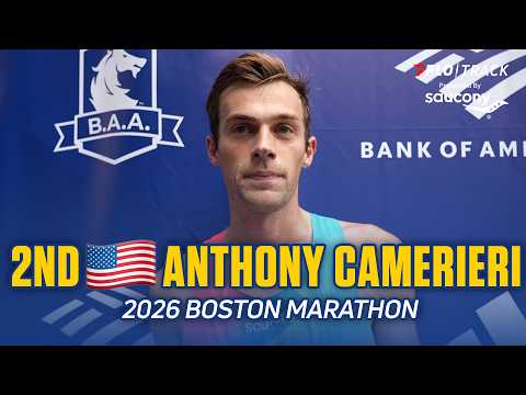 Anthony Camerieri Reacts After Finishing as 2nd American at the BAA 5K | Boston Marathon 2026
