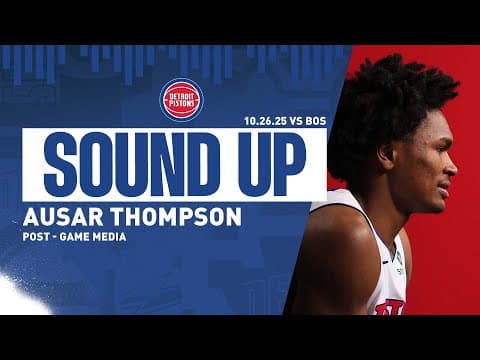 Post-Game Press Conference: Ausar Thompson | Pistons vs Celtics | 10.26.2025