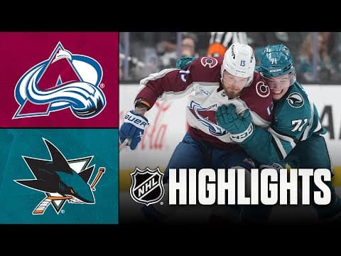 NHL Highlights | Avalanche vs. Sharks | November 01, 2025