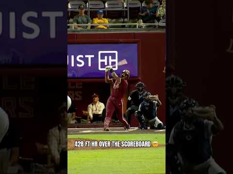 Myles sent the ball into orbit 🛸 #floridastate #floridastateseminoles #baseball #ncaabaseball