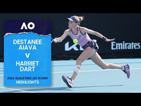 Destanee Aiava v Harriet Dart Highlights | Australian Open 2026 Qualifying First Round