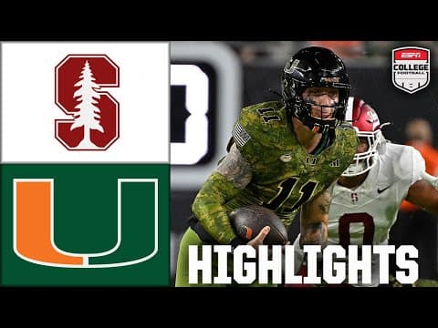 Stanford Cardinal vs. Miami Hurricanes | Full Game Highlights | ESPN College Football