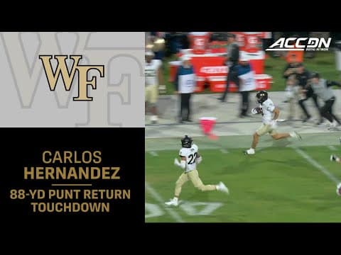 Wake Forest's Carlos Hernandez Houses A 88-Yard Punt Return