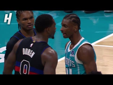 Pistons & Hornets GOT INTO IT IN A HUGE BRAWL 😳