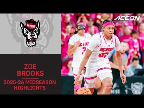 NC State G Zoe Brooks Midseason Highlights | 2025-26 ACC Women's Basketball