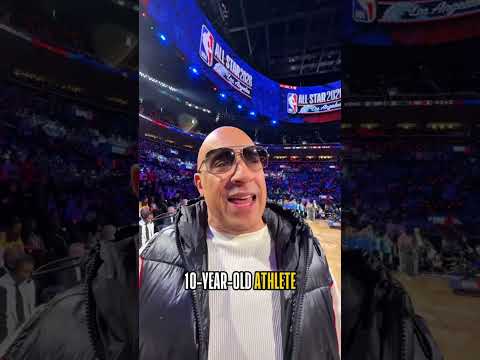 Vin Diesel in the house & 10-year-old athlete daughter is getting advice from Reggie Miller! 🤞