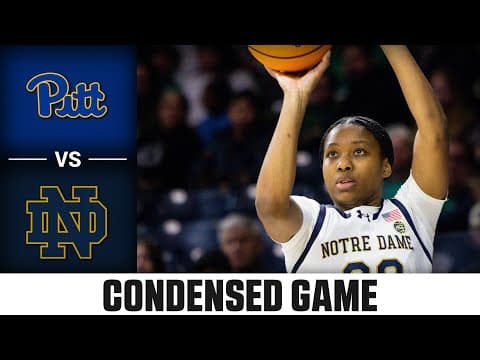 Pitt vs. Notre Dame Condensed Game | 2025-26 ACC Women’s Basketball