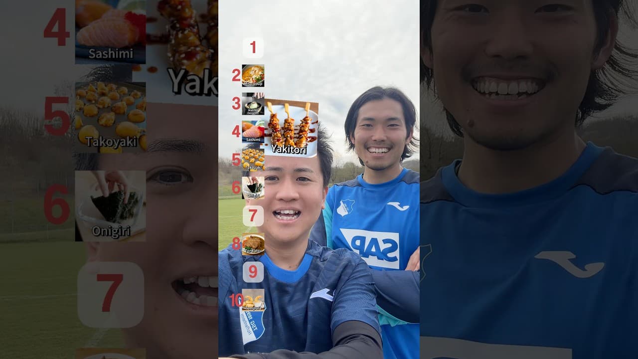 Japanese Food Ranking mit Unparunpa & Koki 👨‍🍳😋 #Hoffenheim #Unparunpa #KokiMachida #FoodRanking