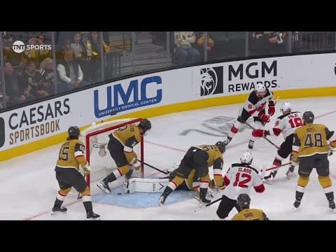 Connor Brown scores a goal against the Vegas Golden Knights