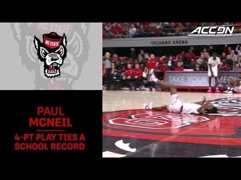 NC State Sharpshooter Paul McNeil Jr. Ties School Record With 4-Pt Play