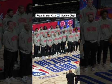 Pistons take the court for team photo 📸😄🇲🇽